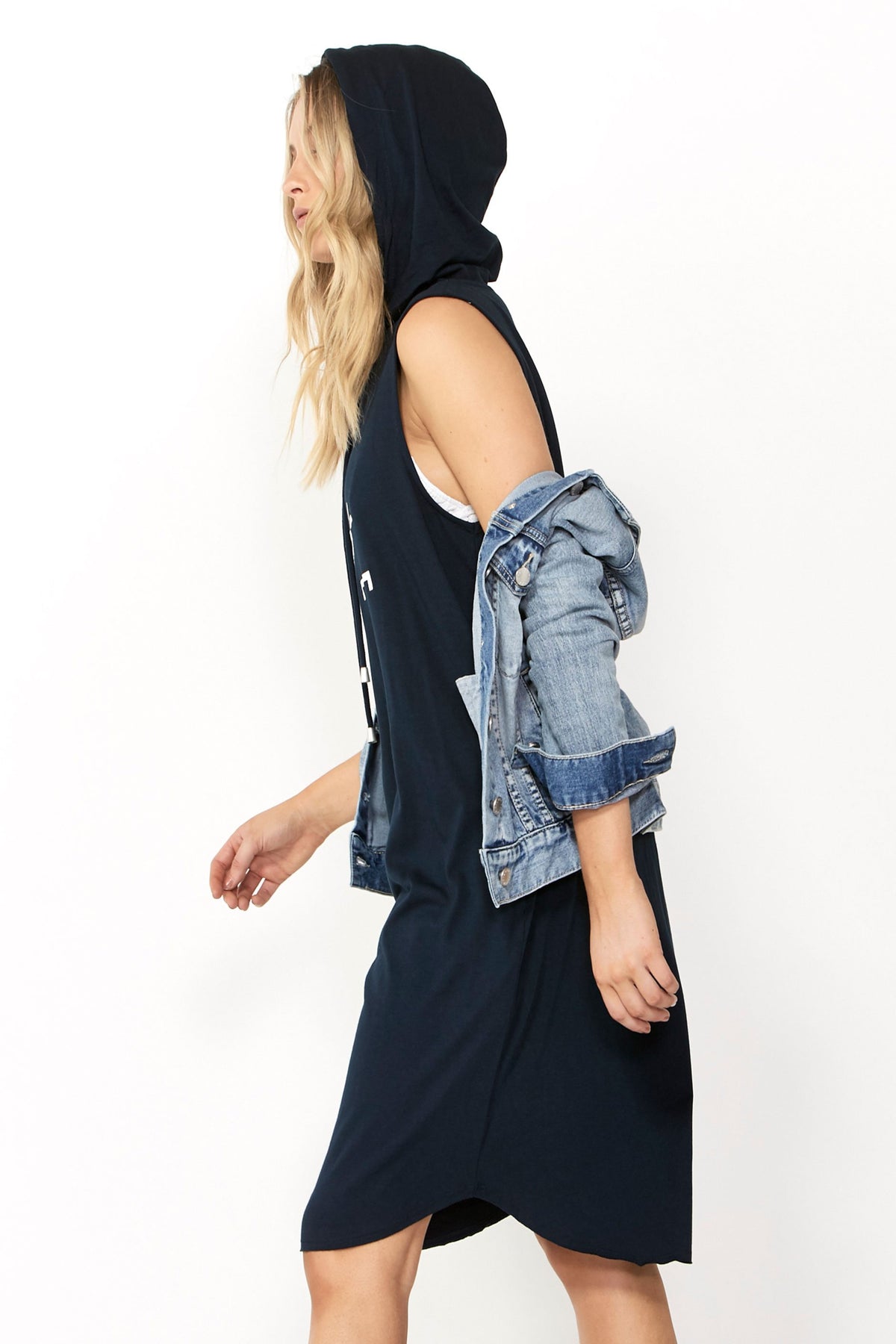 [TEST] Luxe Logo Hooded Dress