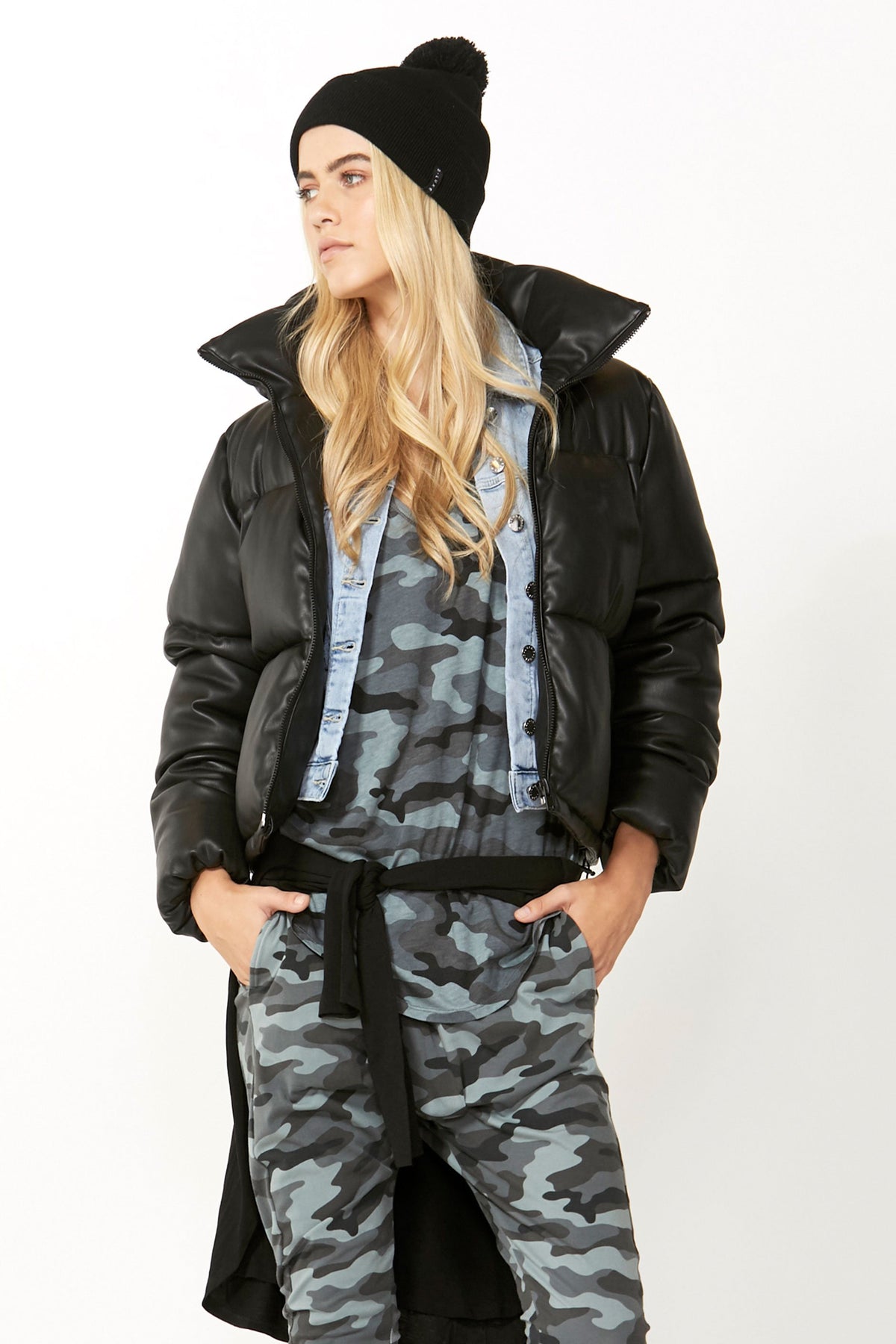 [TEST] Luxe PU Puffer Jacket