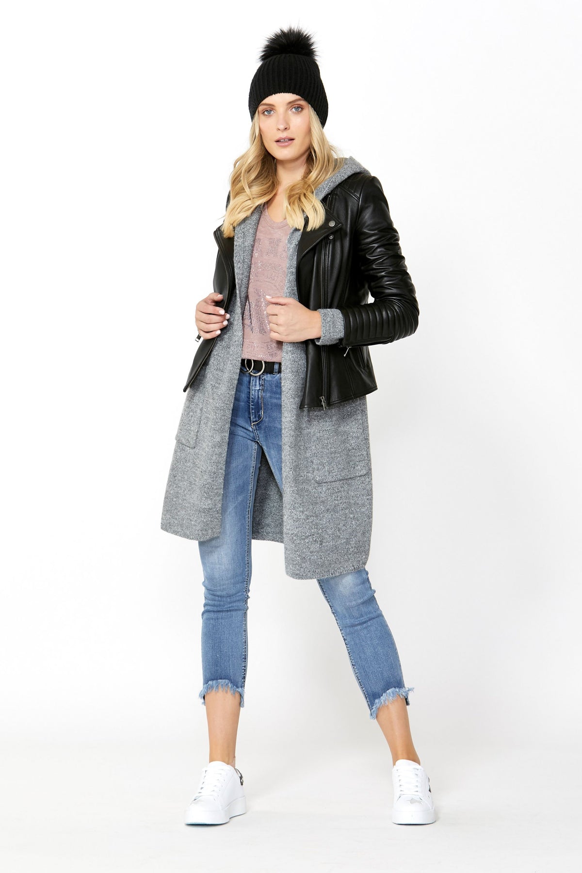 [TEST] Liv Collarless Leather Biker