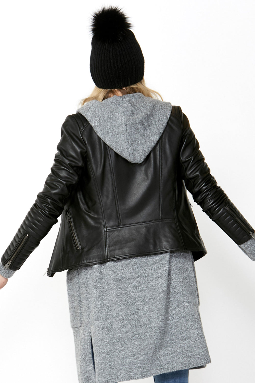 [TEST] Liv Collarless Leather Biker