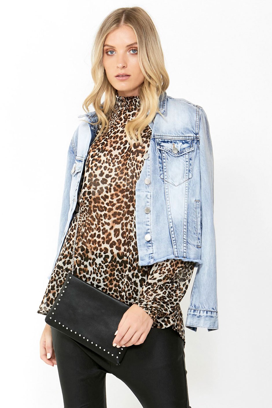 [TEST] Nicki Shirred Neck Blouse