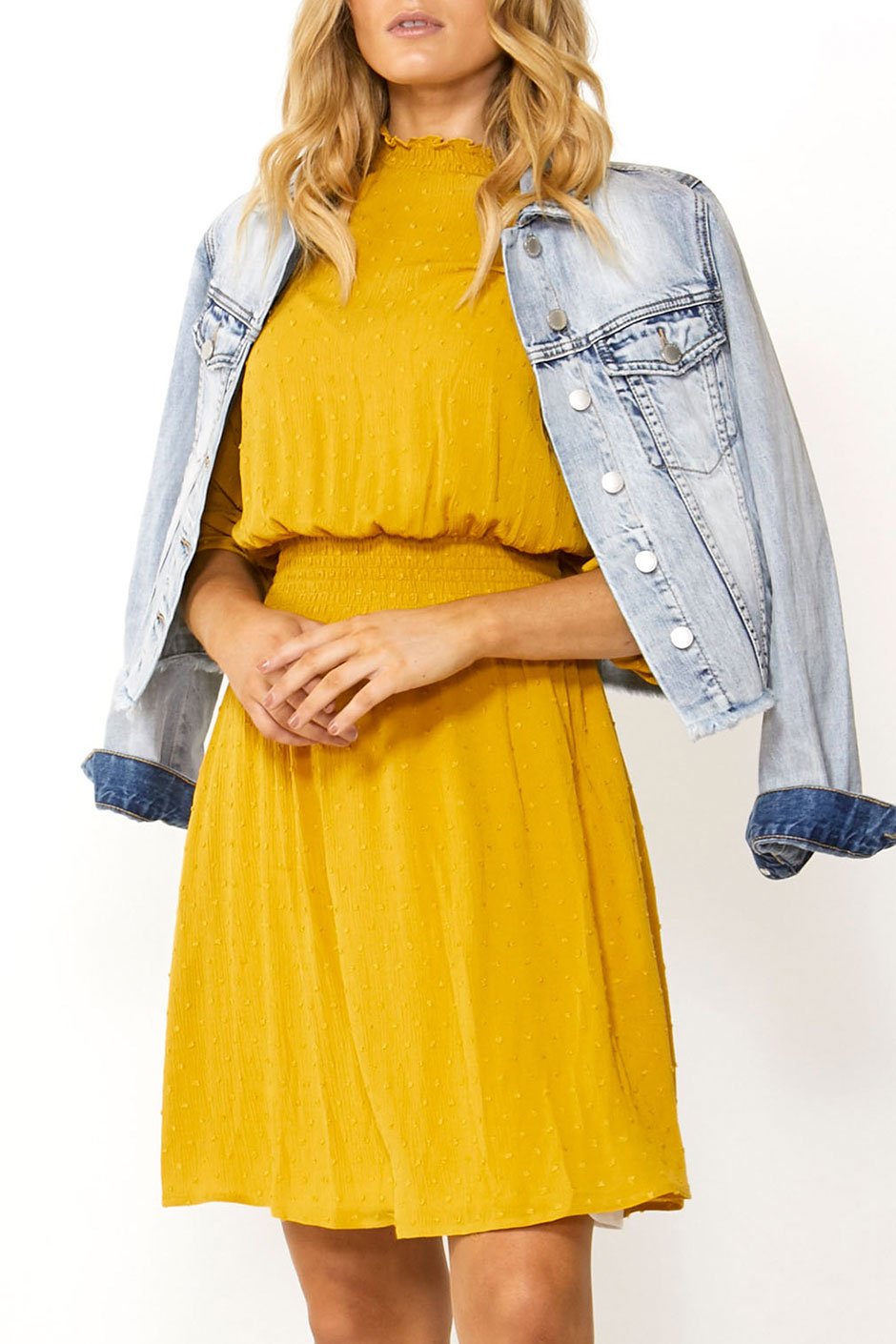 [TEST] Sadie Shirred High Neck Dress