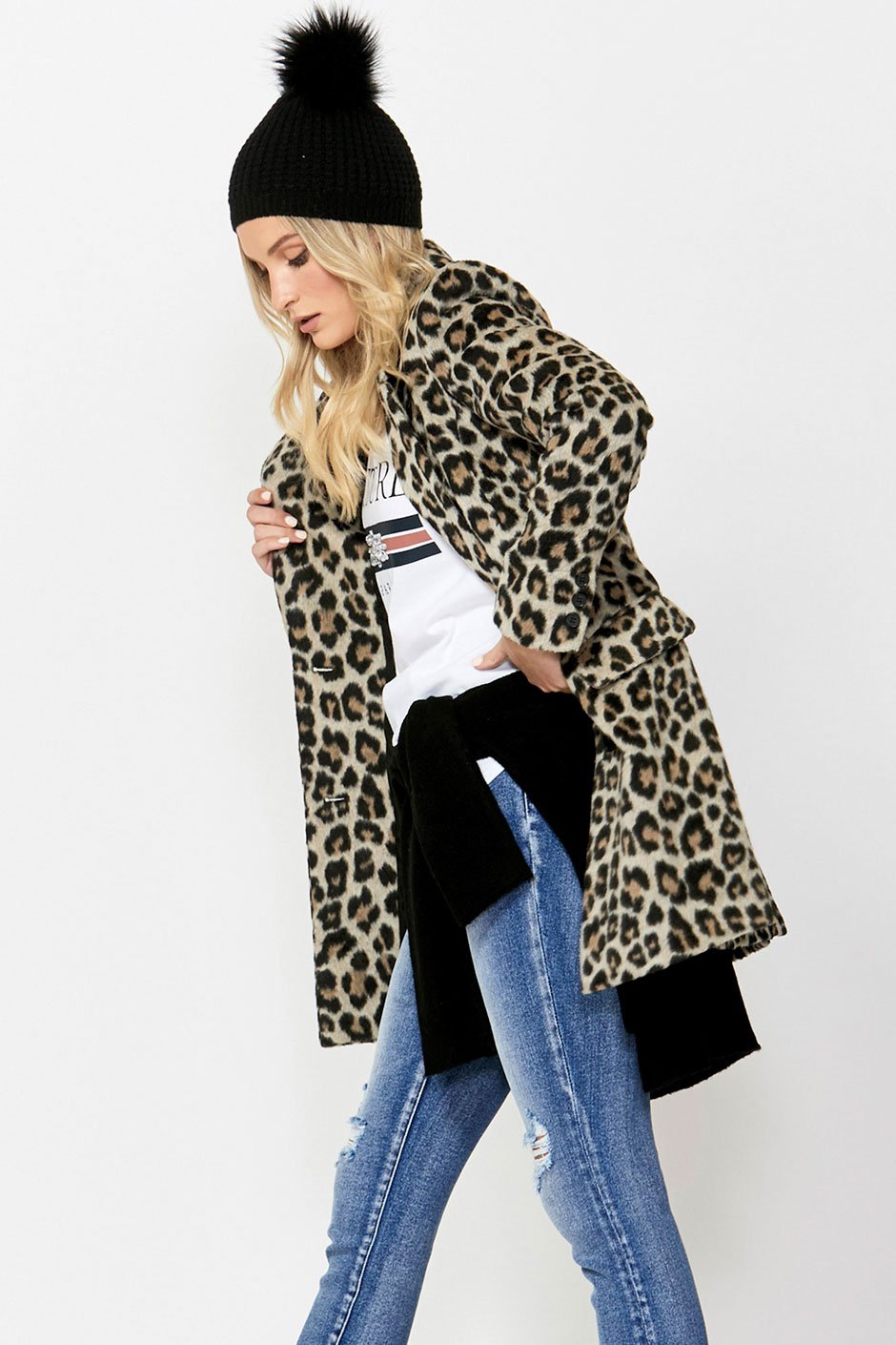 [TEST] Yasmin Leopard Crombie Coat