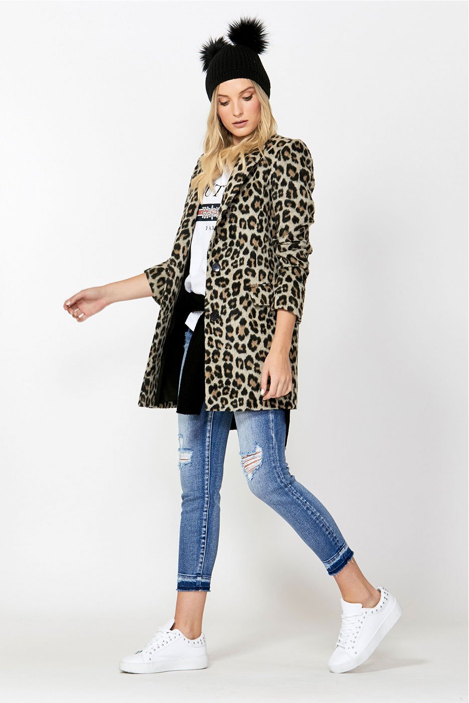 [TEST] Yasmin Leopard Crombie Coat