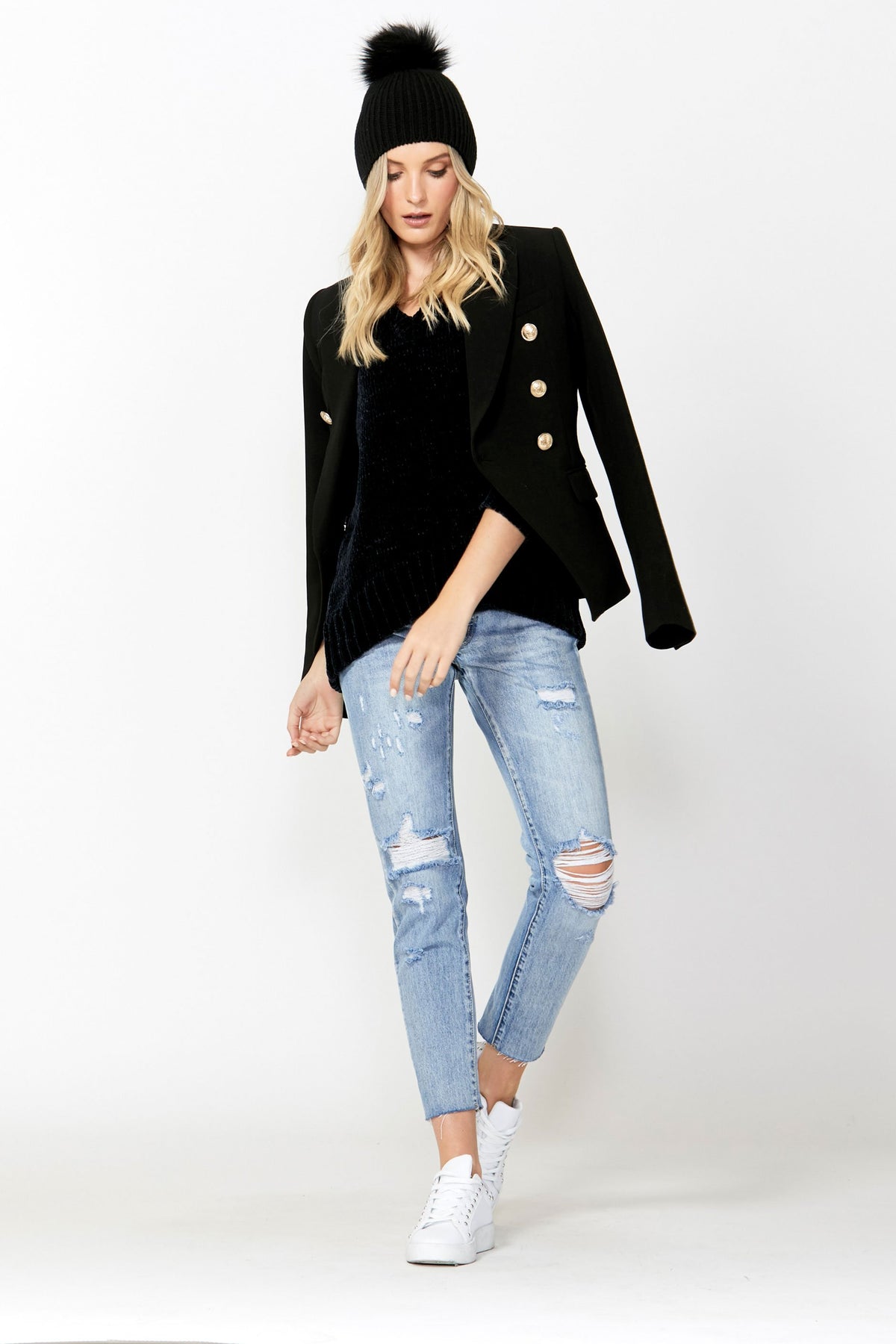 [TEST] Mila Chenille V-Neck Pullover