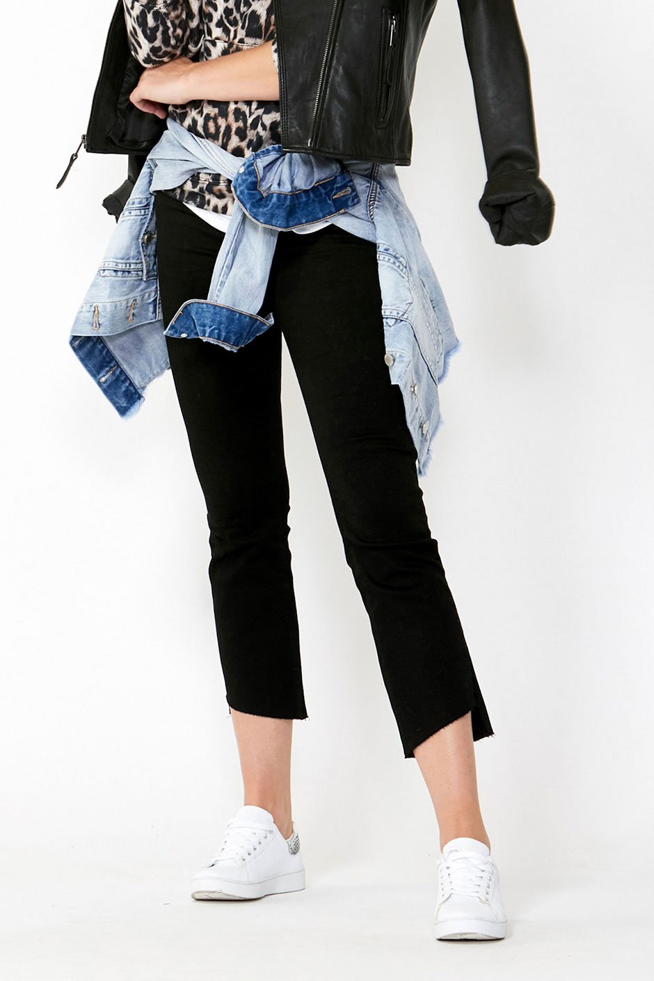 [TEST] Farrah Crop Fray Jean