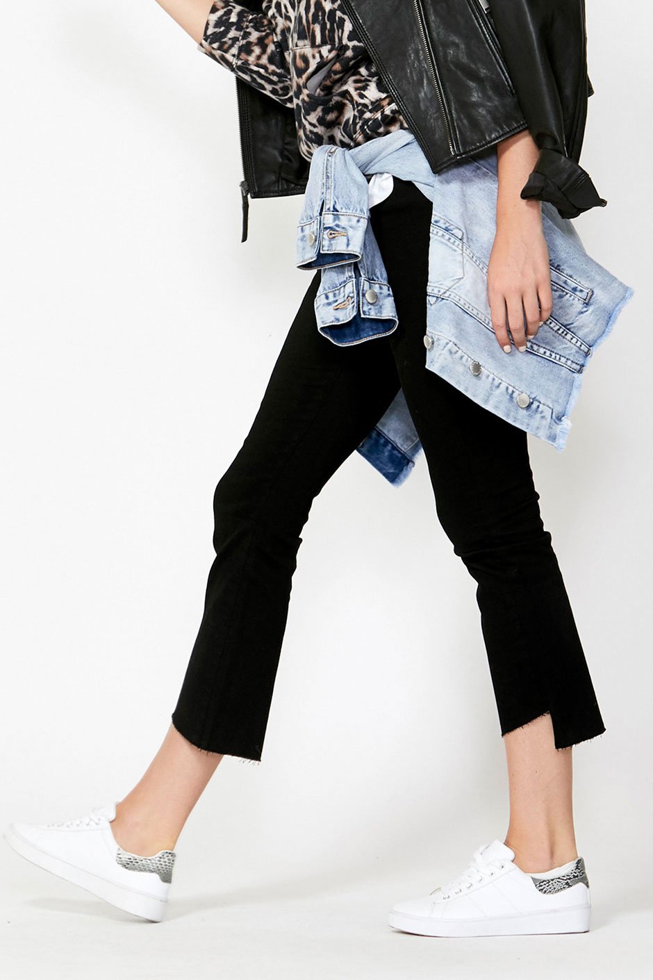 [TEST] Farrah Crop Fray Jean