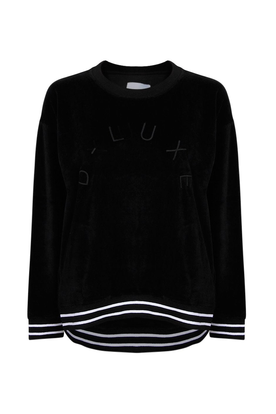 [TEST] Luxe Stripe Rib Velour Sweat
