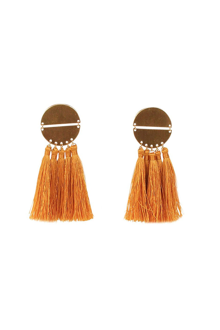 [TEST] Jasmine Disc Tassel Earrings