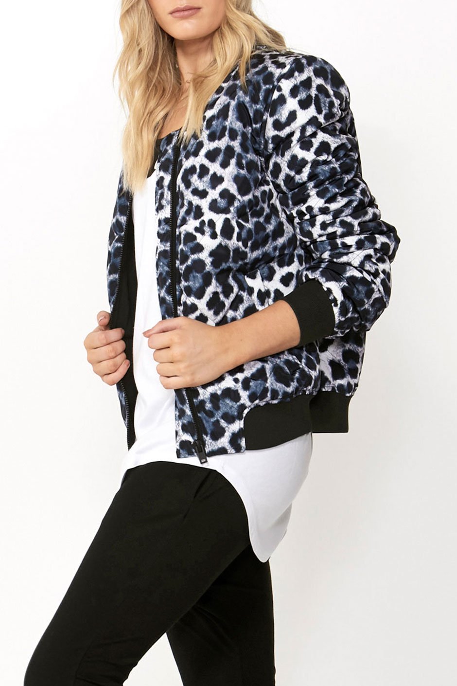 [TEST] Luxe Printed Bomber