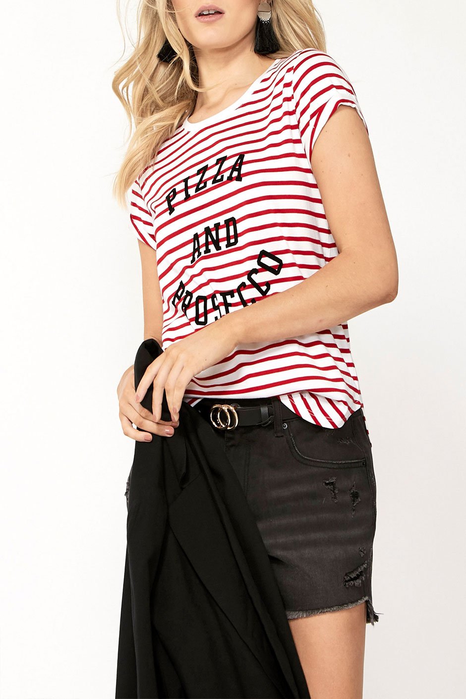 [TEST] Pizza and Prosecco Stripe Tee