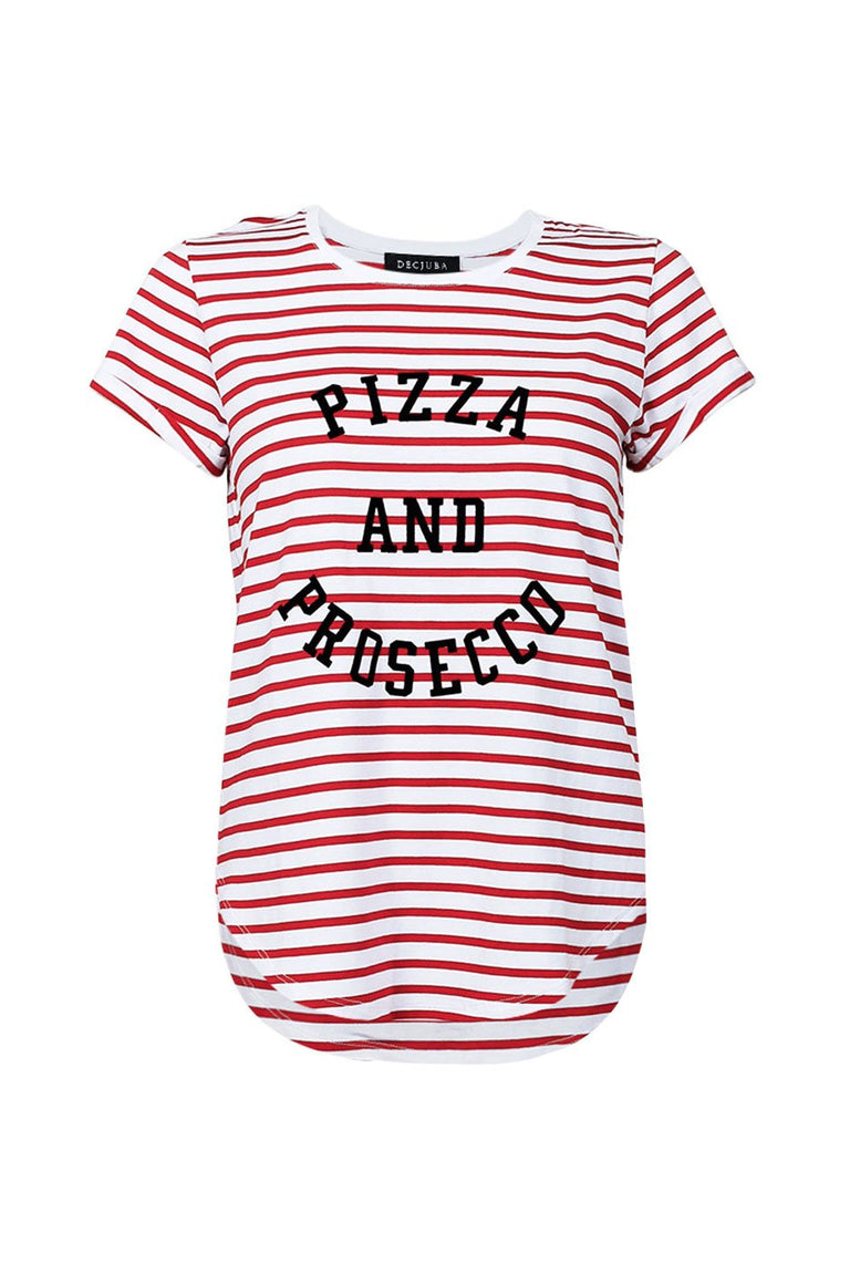 [TEST] Pizza and Prosecco Stripe Tee
