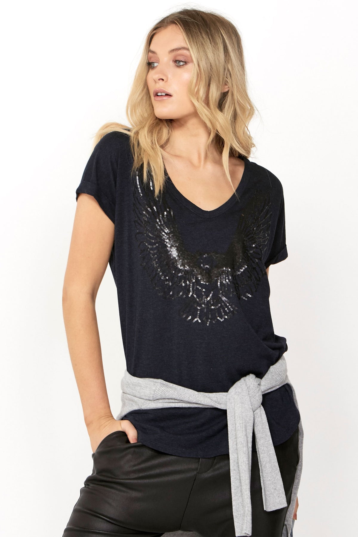 [TEST] Sequin Eagle Band Tee