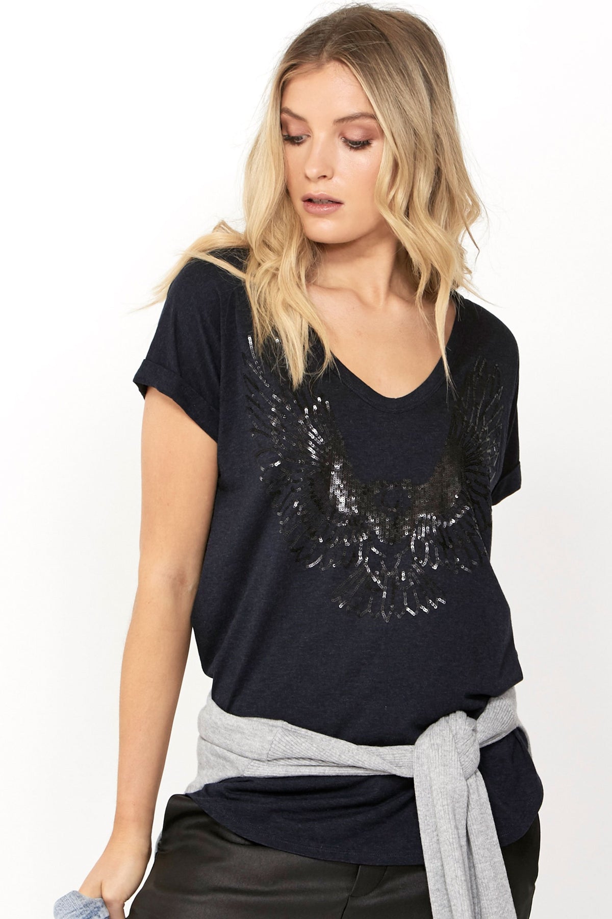 [TEST] Sequin Eagle Band Tee