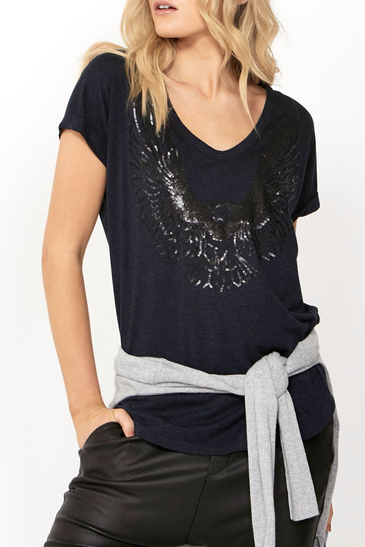 [TEST] Sequin Eagle Band Tee