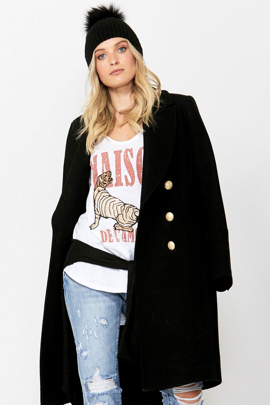 [TEST] Maison Beaded Long Sleeve Tee