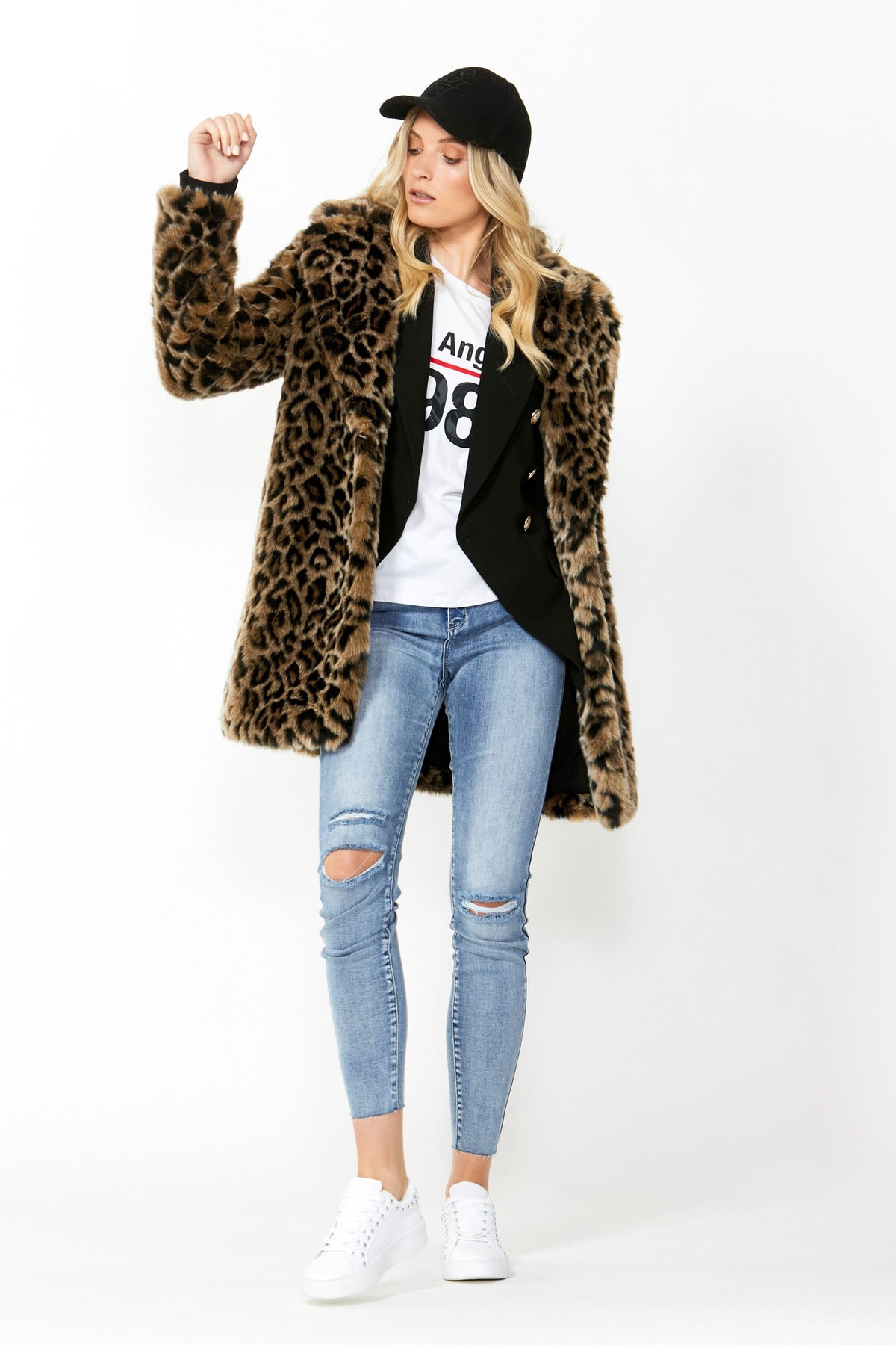 [TEST] Hannah Faux Fur Leopard Coat