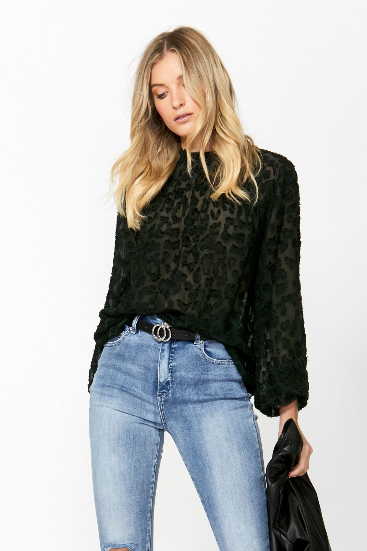 [TEST] Arabella Animal Burnout Blouse