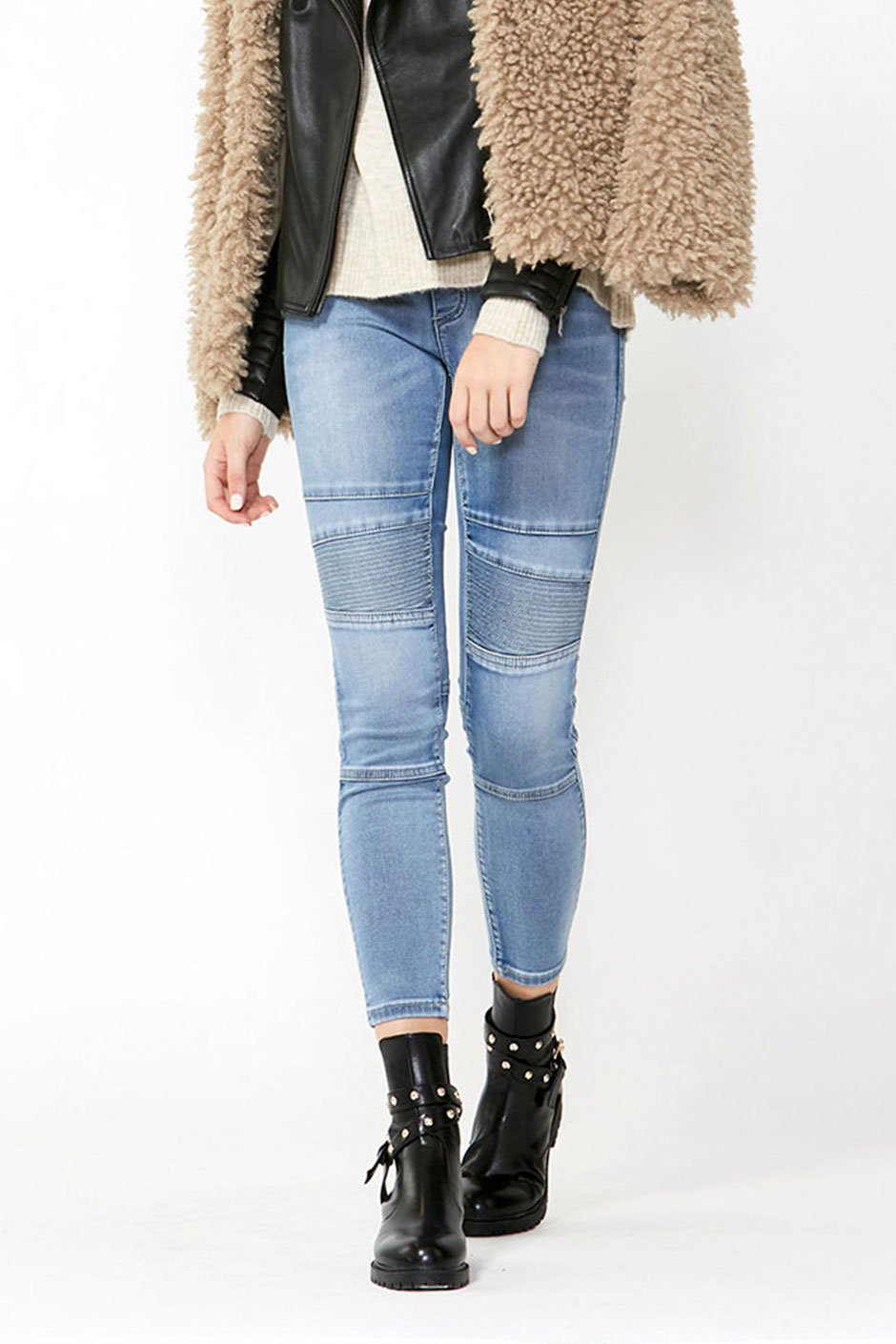 [TEST] Riley Crop Biker Jean