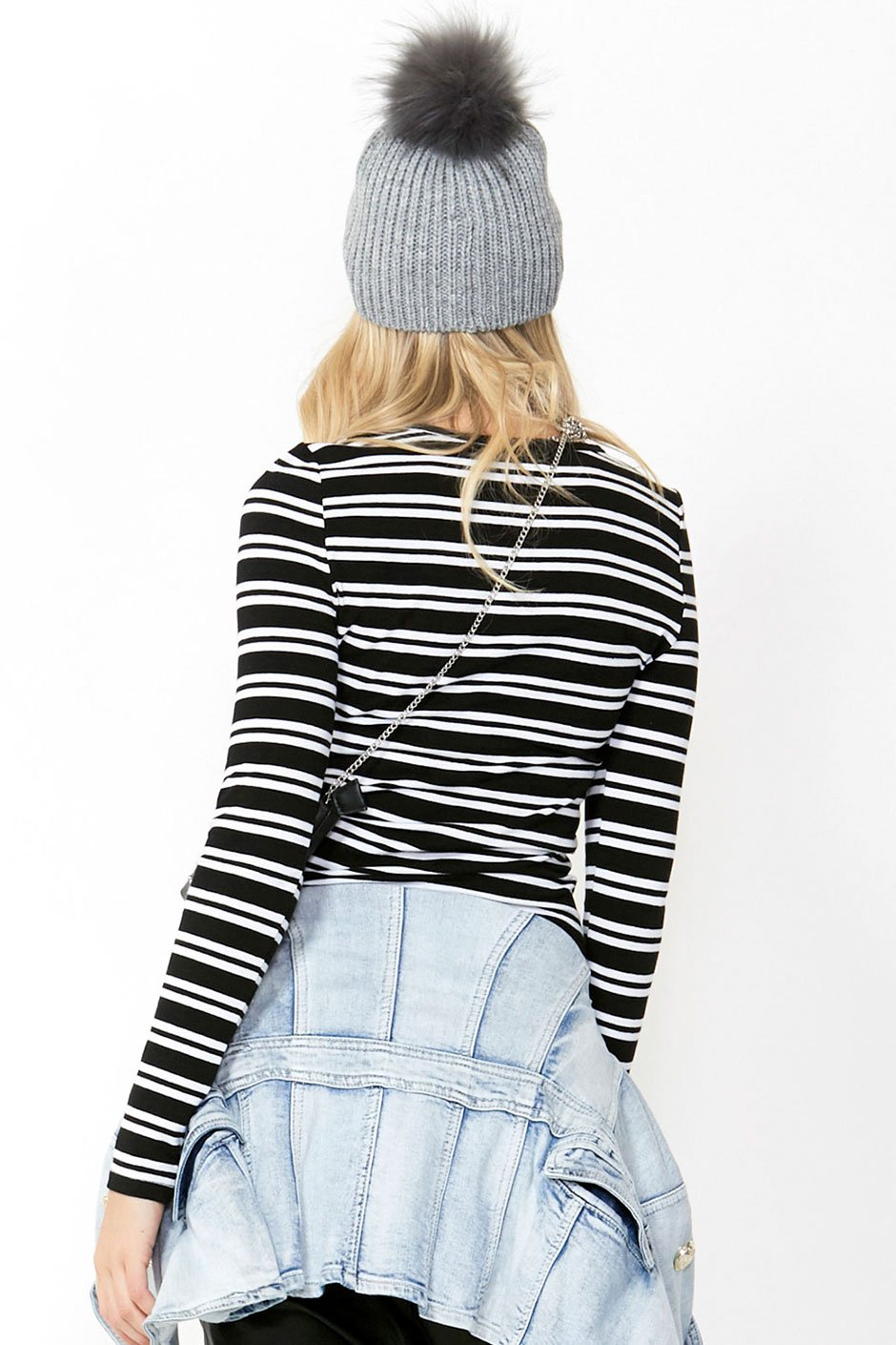 [TEST] Stripe Long Sleeve Crew Top