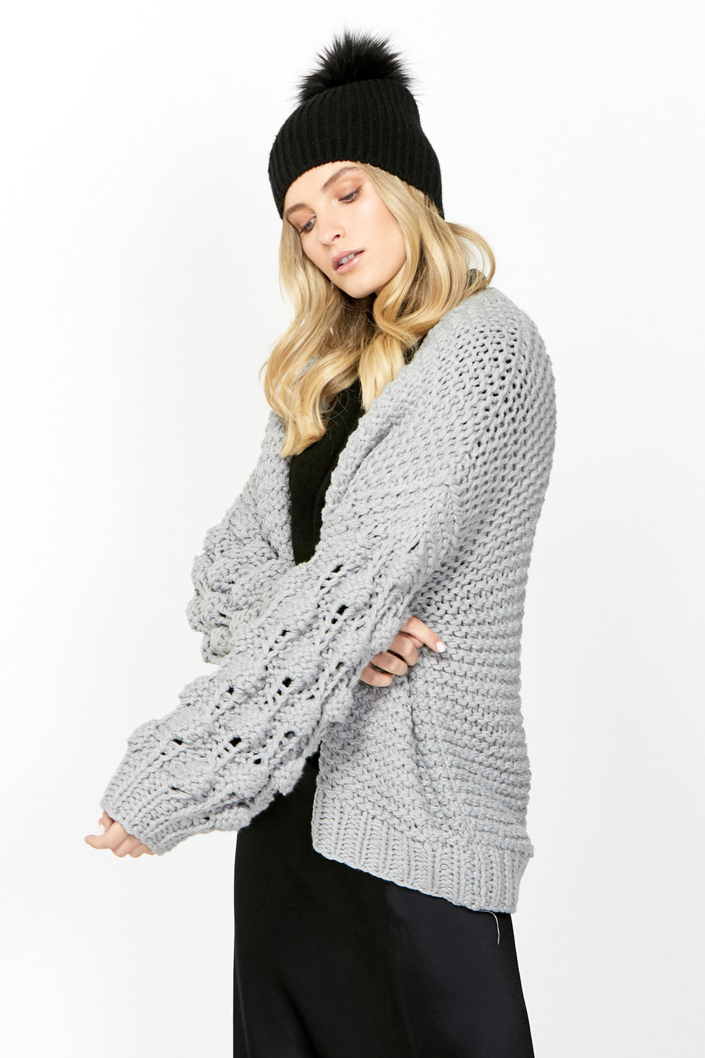 [TEST] Chloe Pom Detail Cardigan