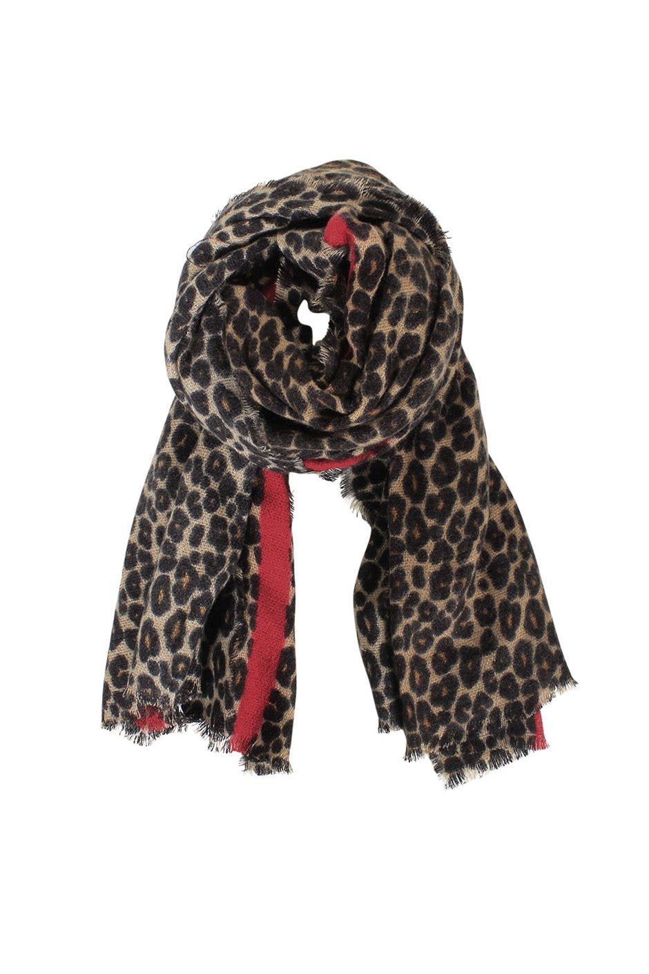 [TEST] Soft Leopard Twin Lines Scarf