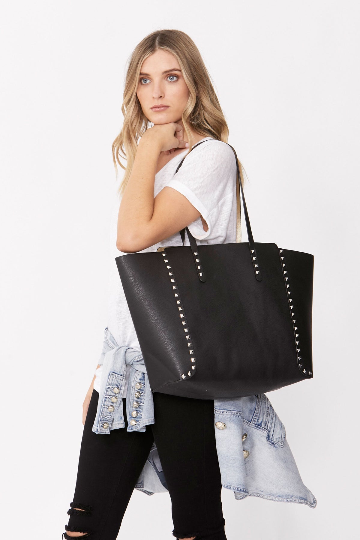 [TEST] Reversible Studded Tote Bag