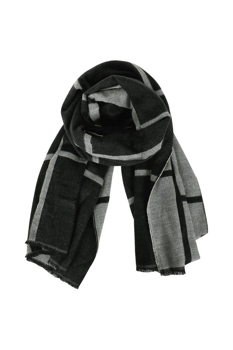 [TEST] Wide Check Two Tone Scarf