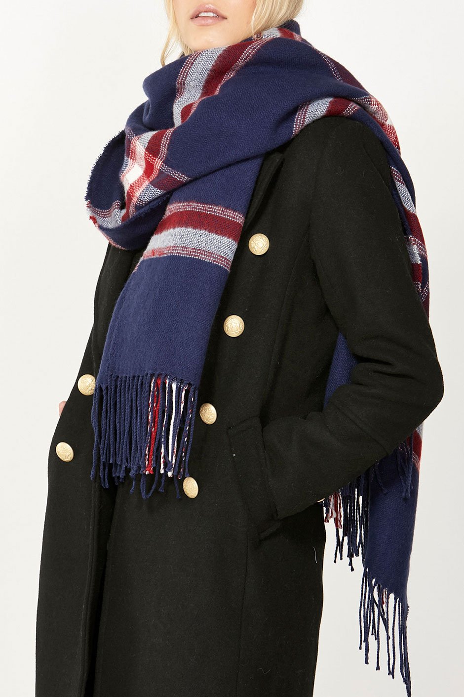 [TEST] Paris Tassel Check Scarf