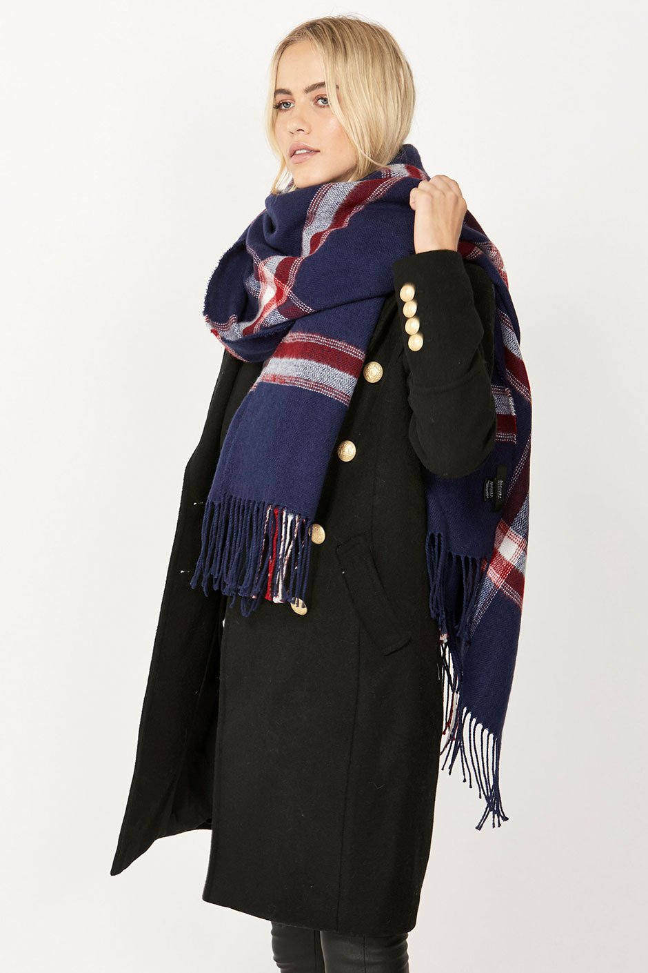 [TEST] Paris Tassel Check Scarf