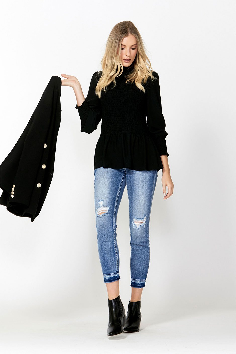 [TEST] Estelle Shirred Detail Blouse