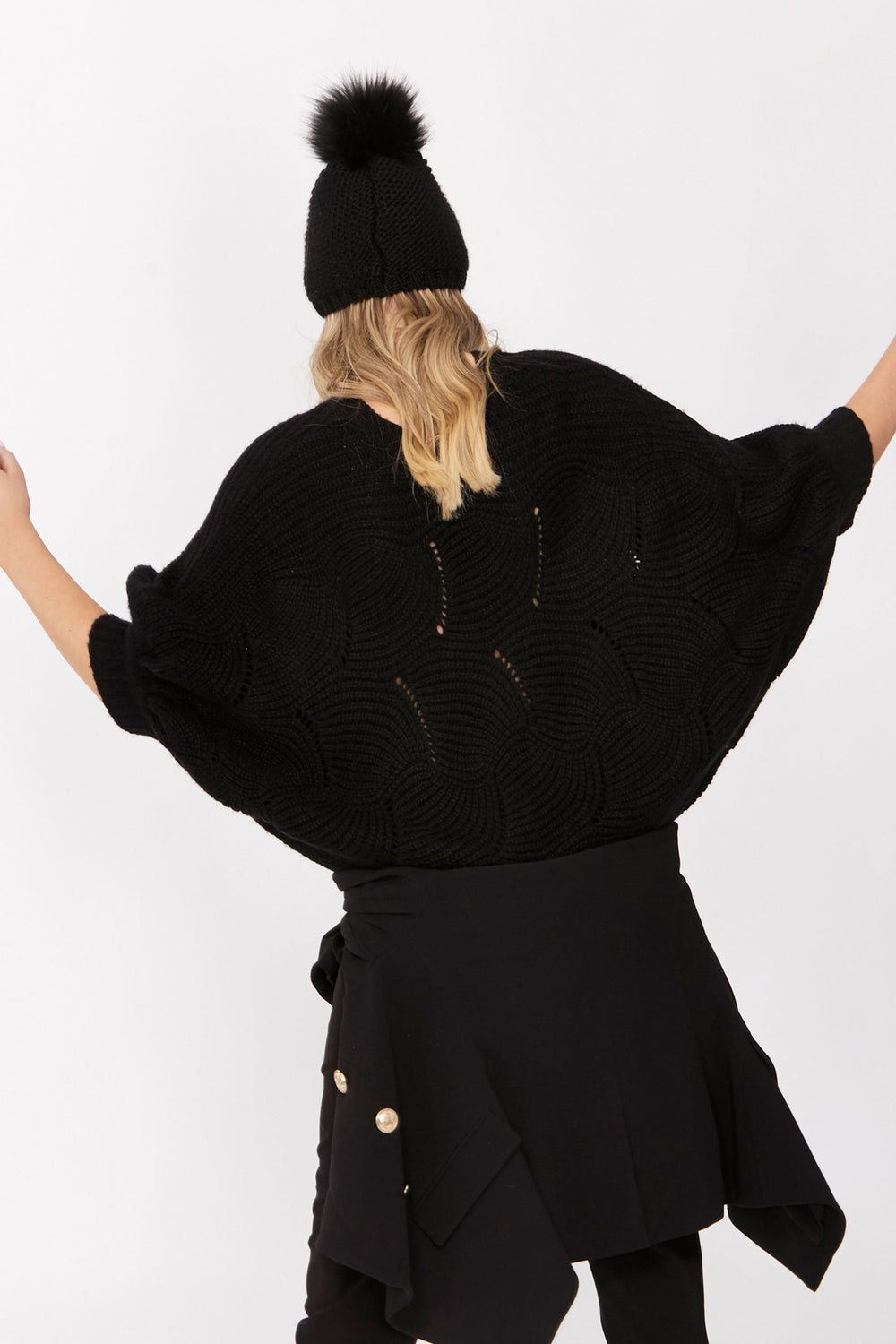 [TEST] Everly Pointelle Poncho Knit