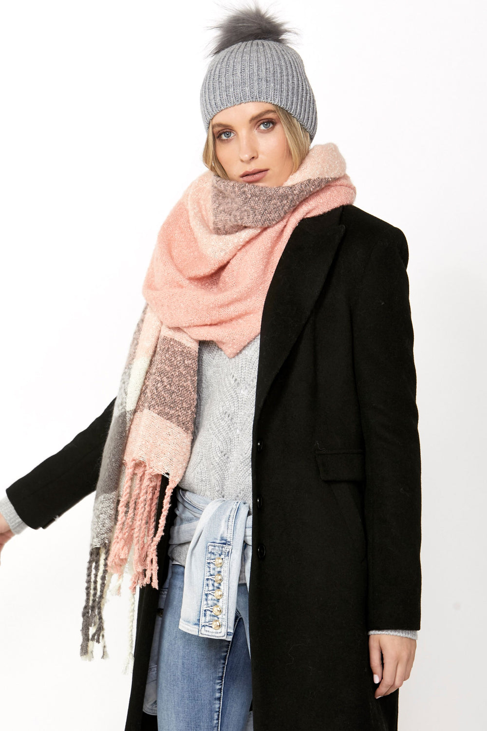 [TEST] Phoebe Check Textured Scarf