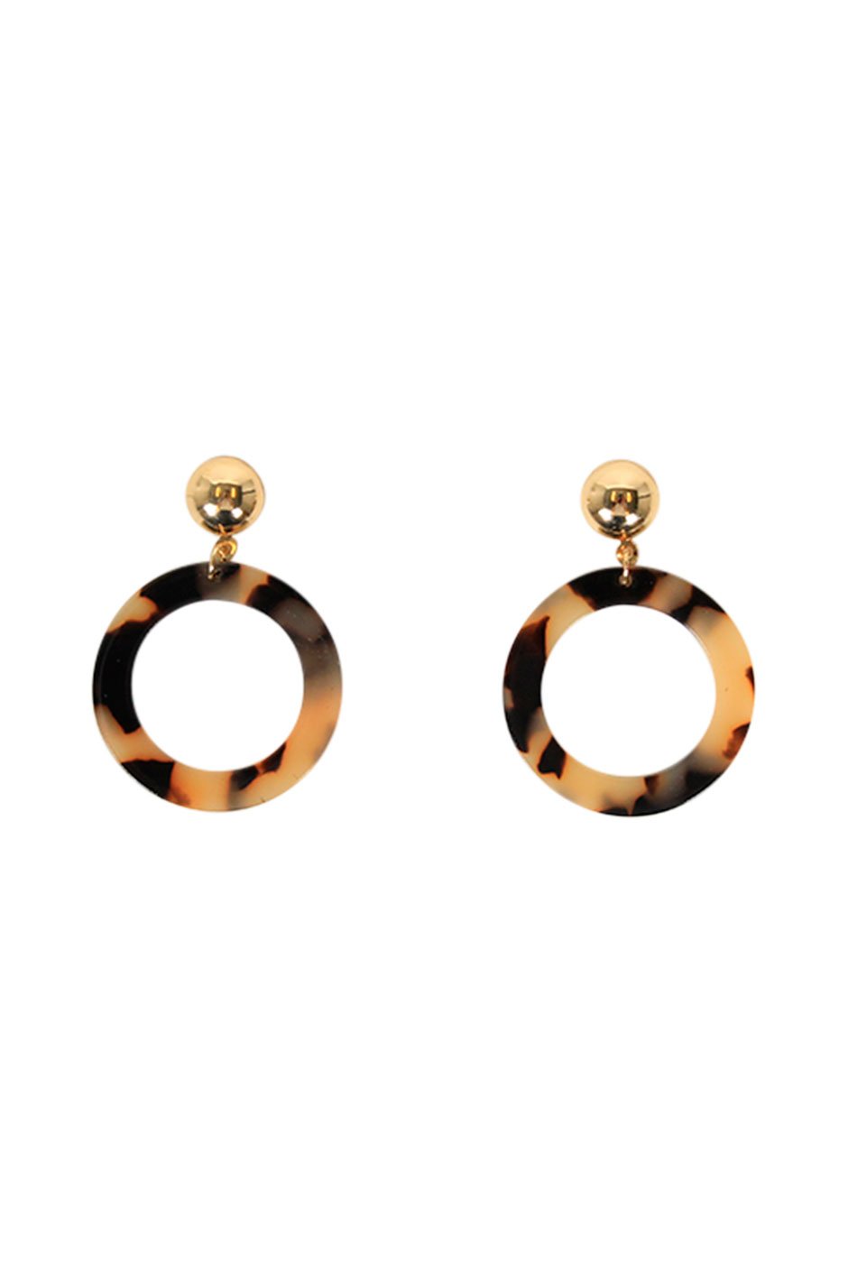 [TEST] Amber Resin Stud Hoops