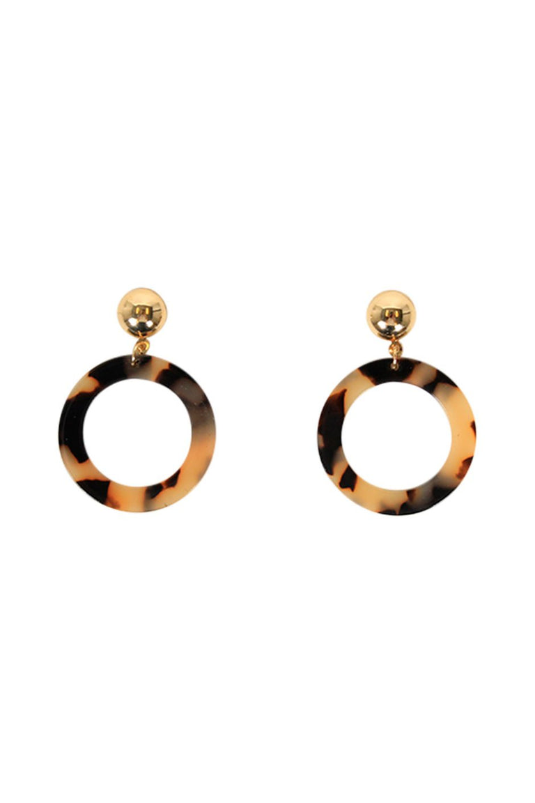 [TEST] Amber Resin Stud Hoops