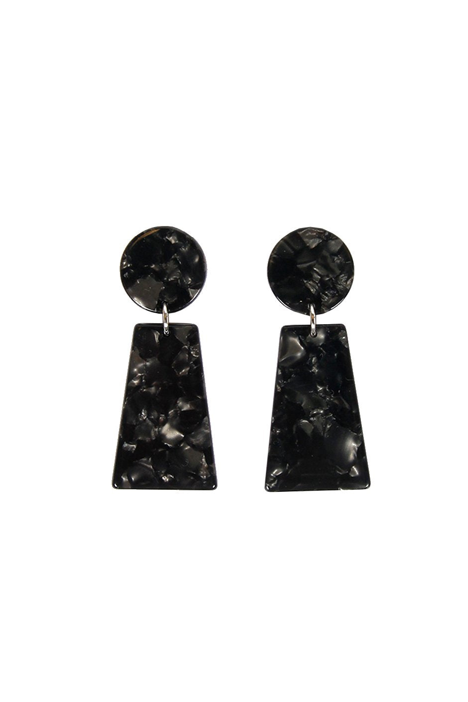 [TEST] Mora Circle Rec Resin Earrings