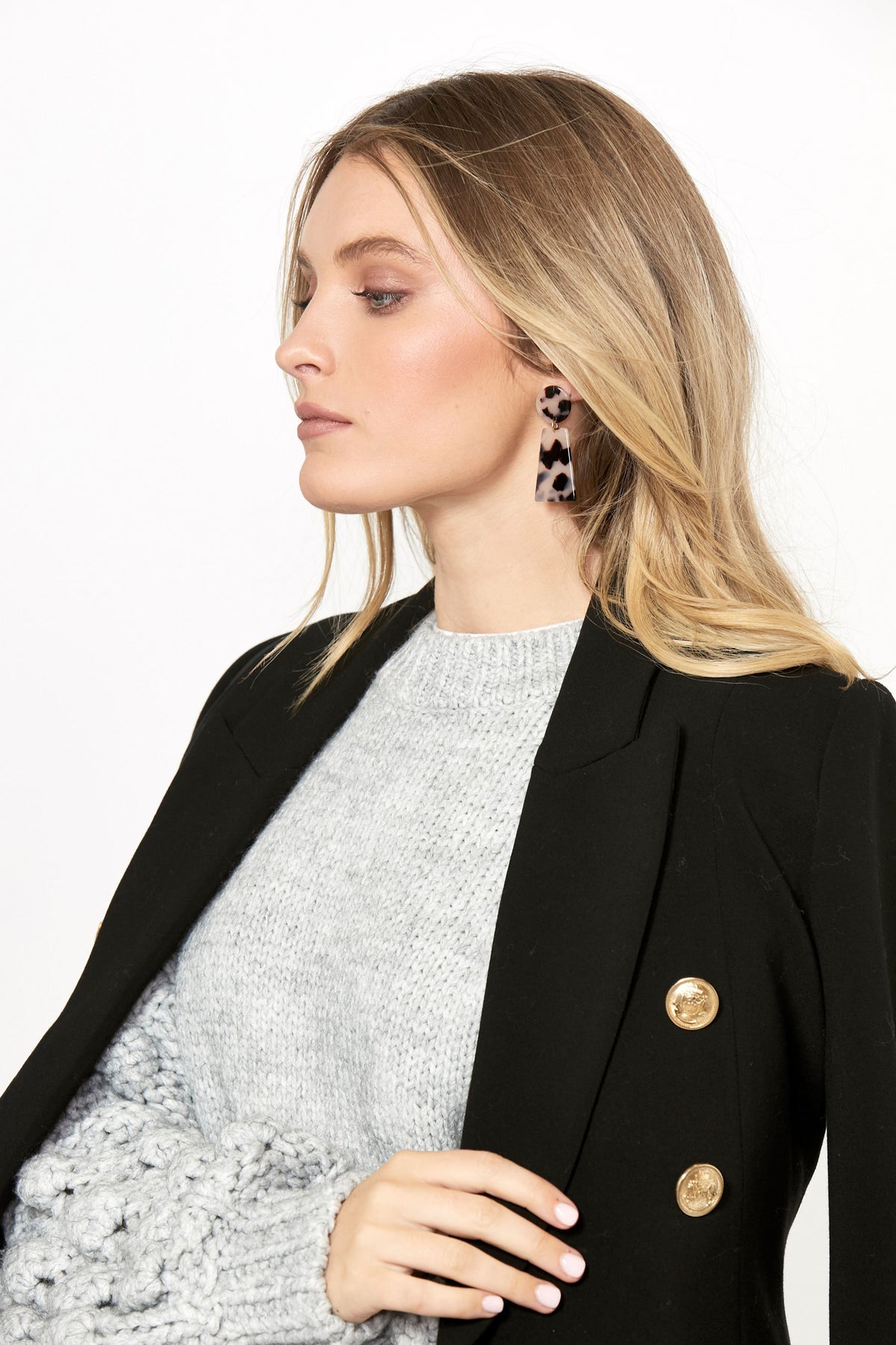 [TEST] Mora Circle Rec Resin Earrings