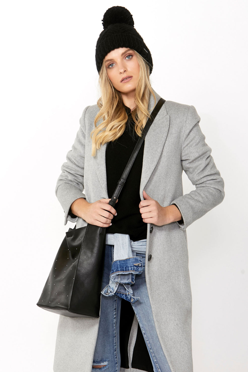 [TEST] Studded Slouchy Tote Bag