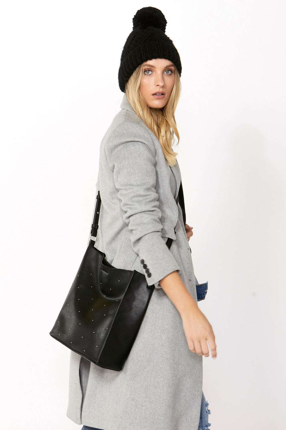 [TEST] Studded Slouchy Tote Bag