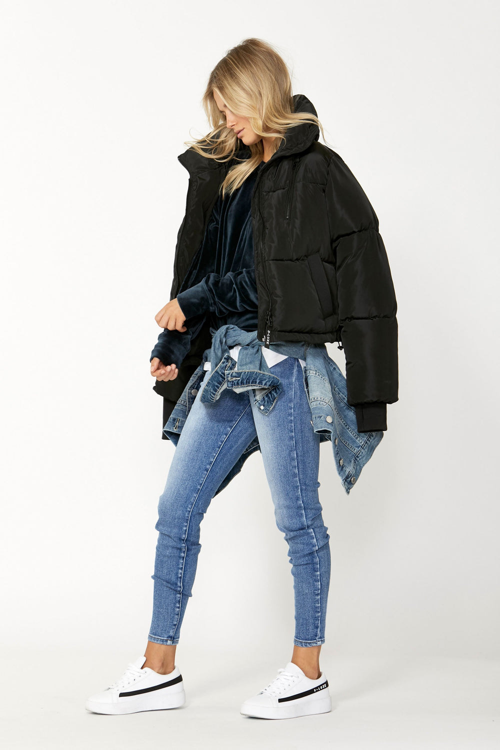 [TEST] Luxe Ruched Velour Sweat