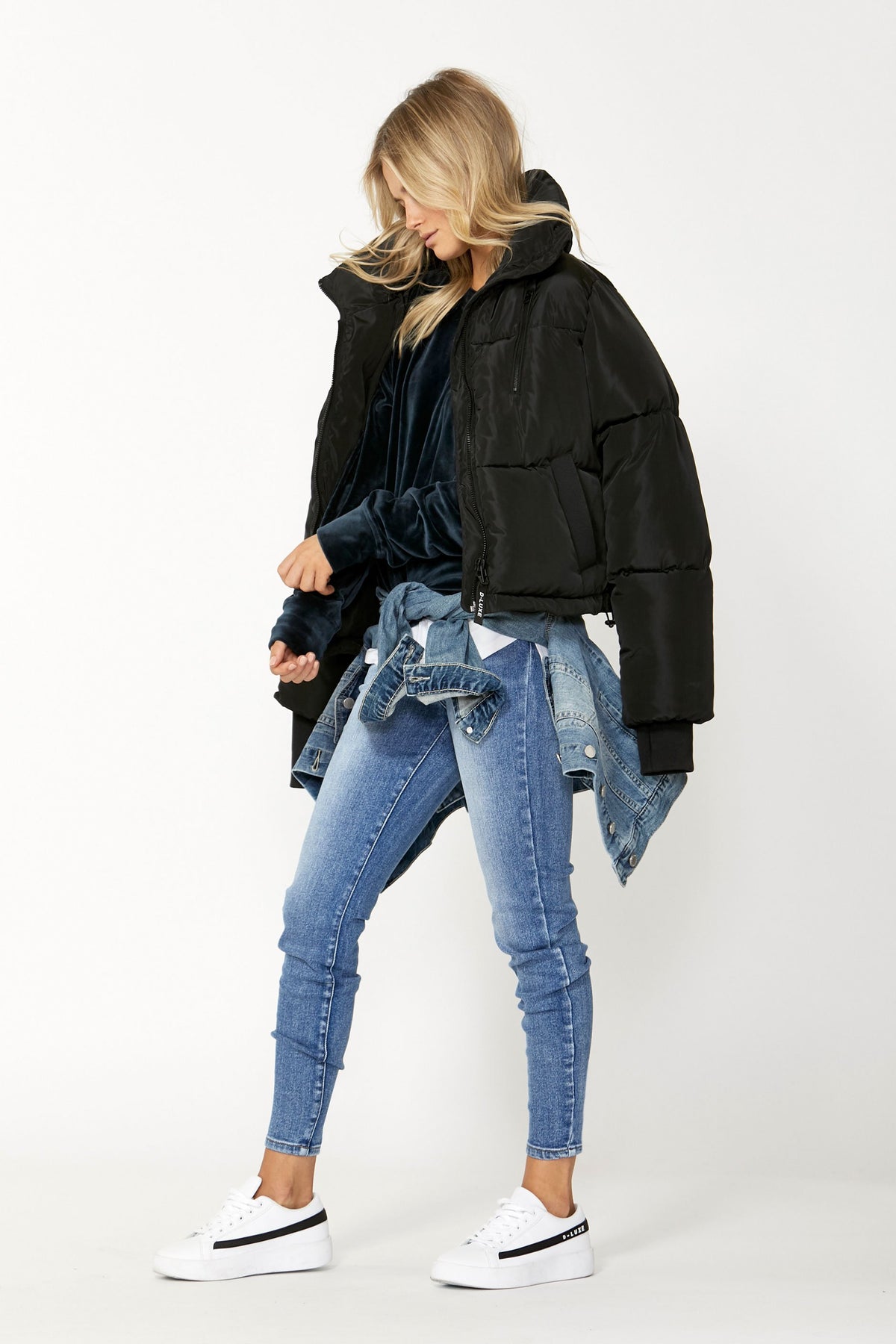 [TEST] Luxe Ruched Velour Sweat