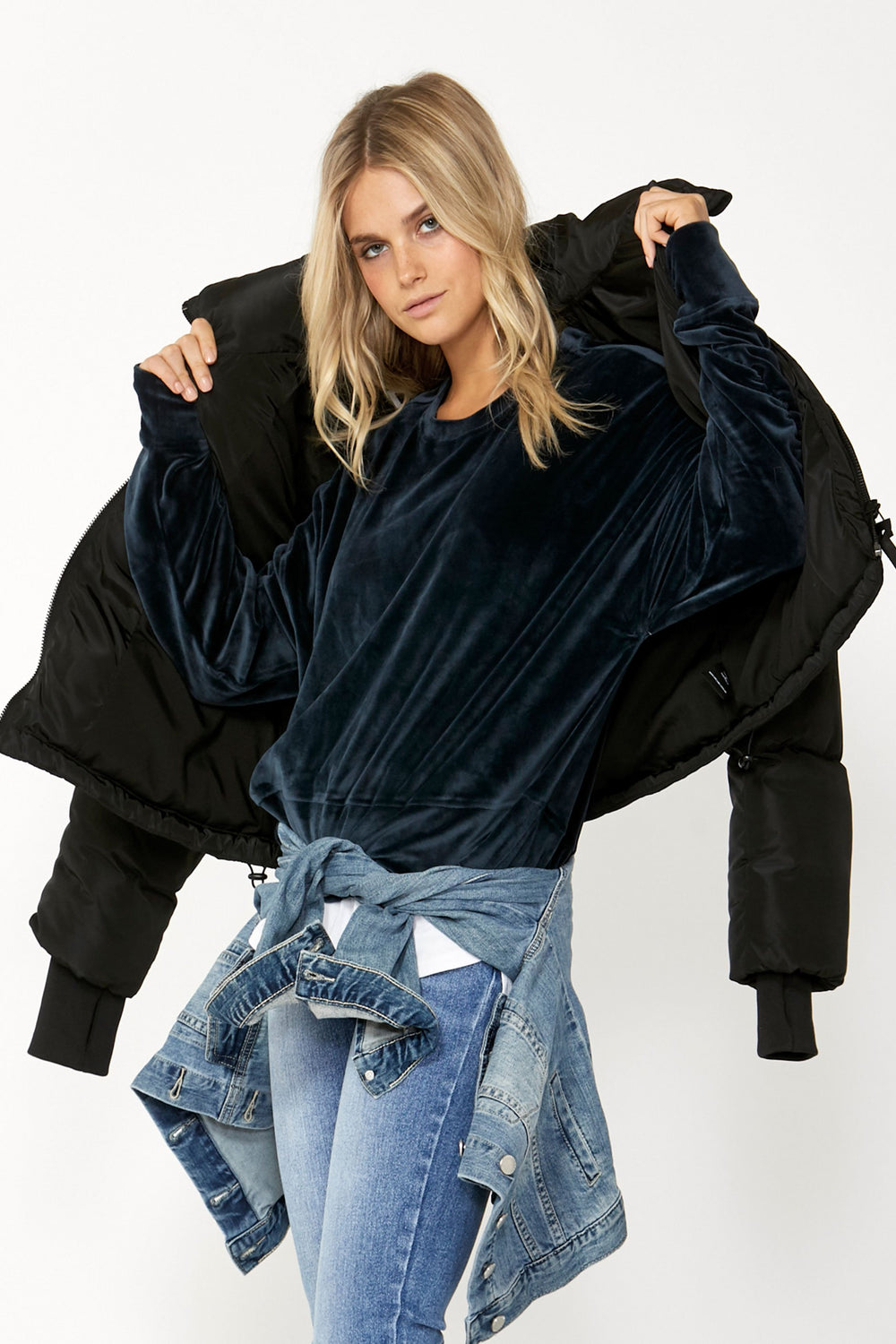 [TEST] Luxe Ruched Velour Sweat