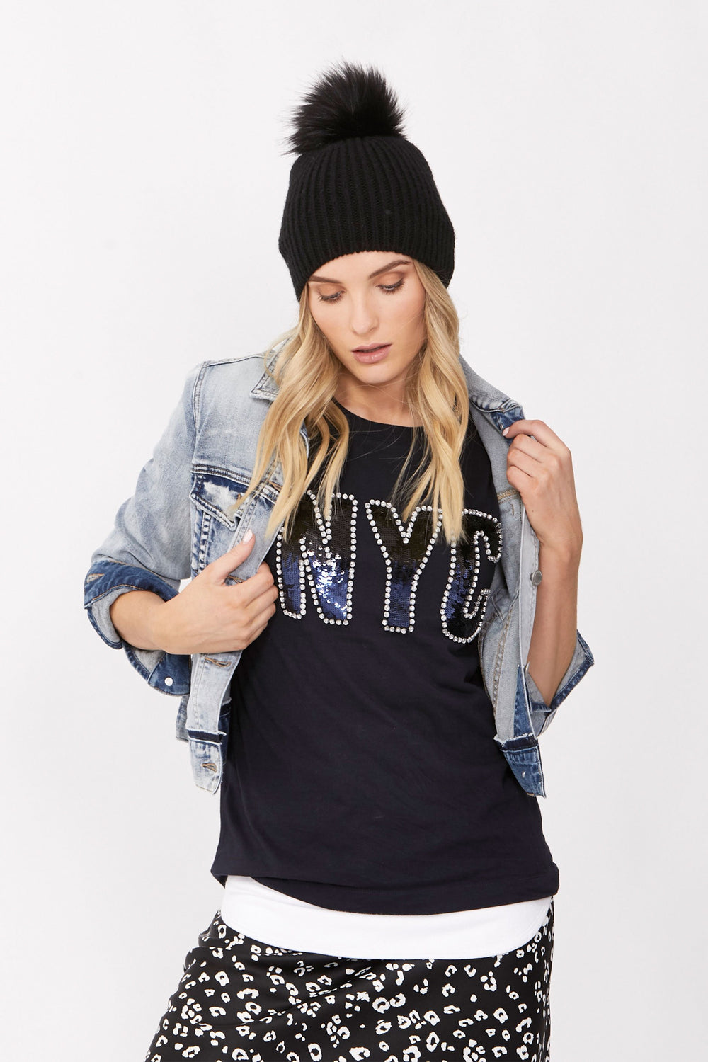 [TEST] NYC Embellished Sequin Tee