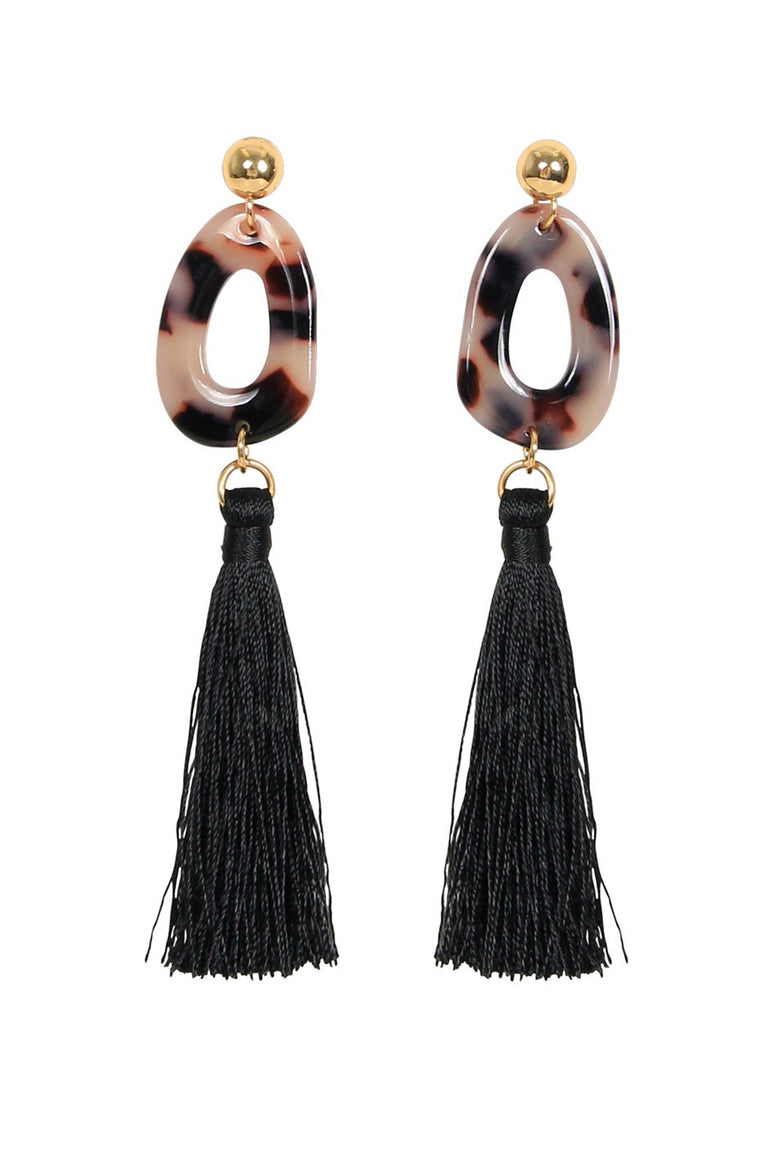 [TEST] Aria Tort Tassel Earrings