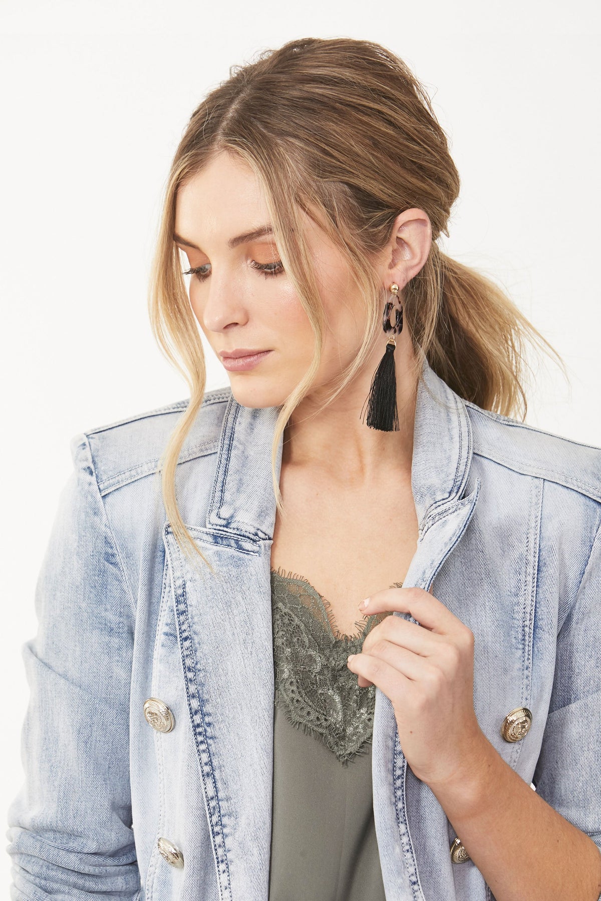 [TEST] Aria Tort Tassel Earrings