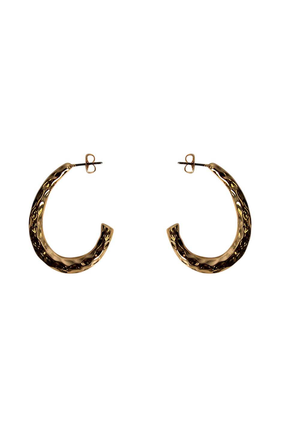 [TEST] Jewel Hammered Oval Earrings