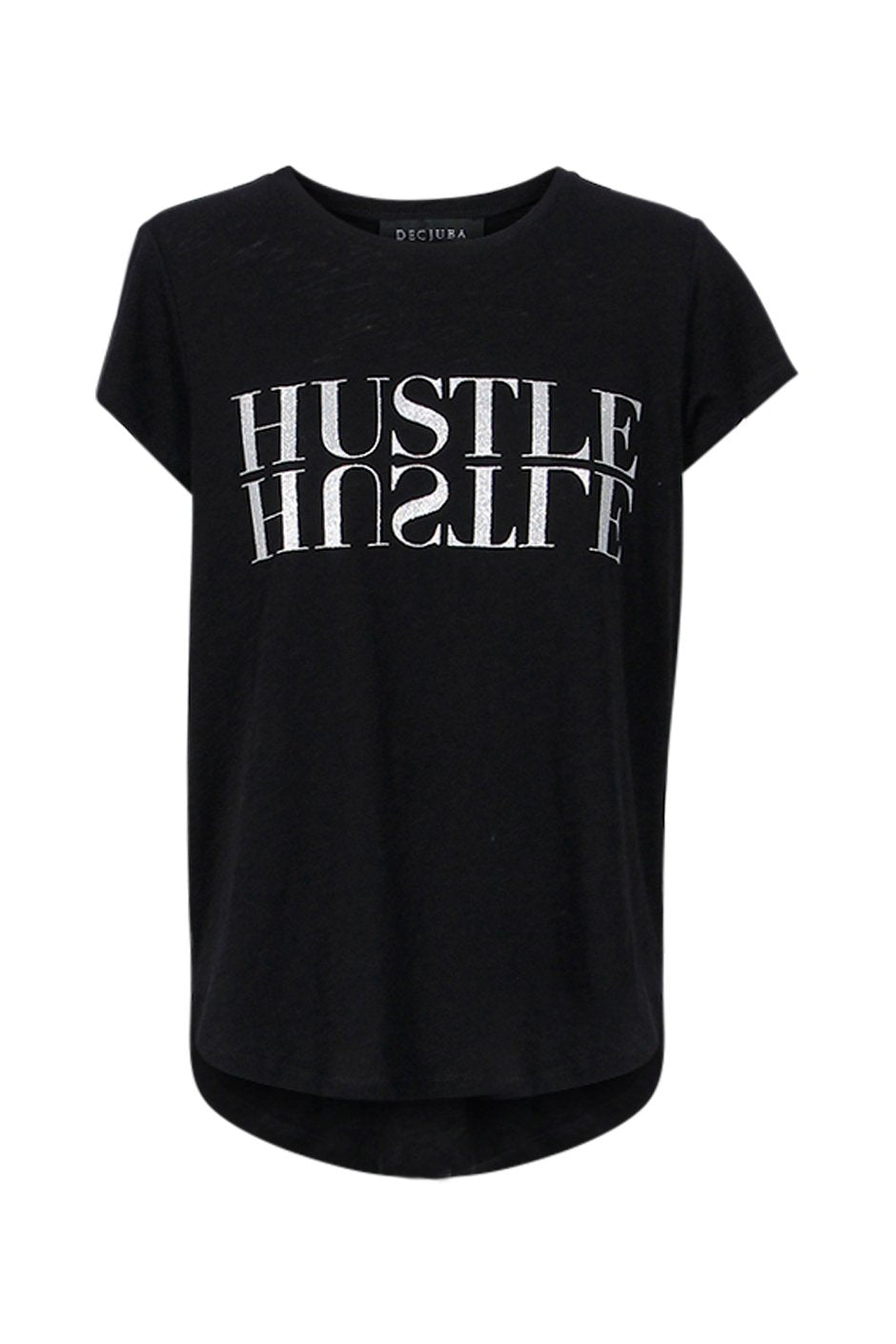 [TEST] Hustle Glitter Text Tee