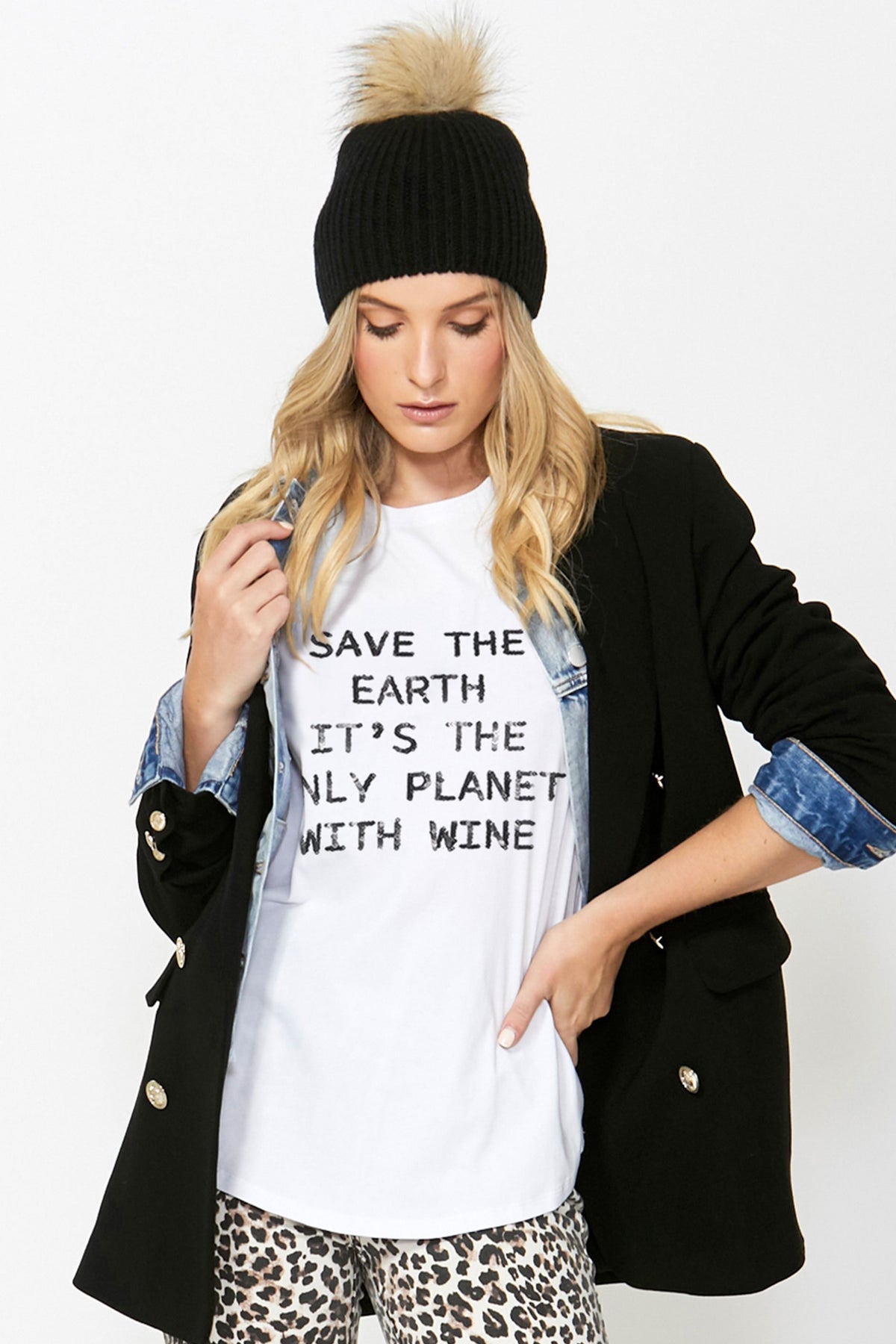 [TEST] Save the Earth Text Tee
