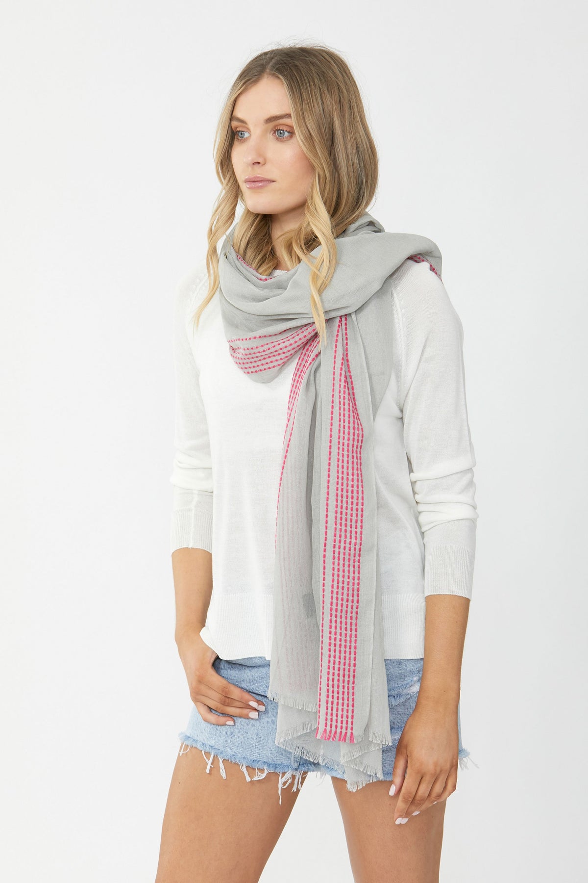 [TEST] Neon Border Light Weight Scarf