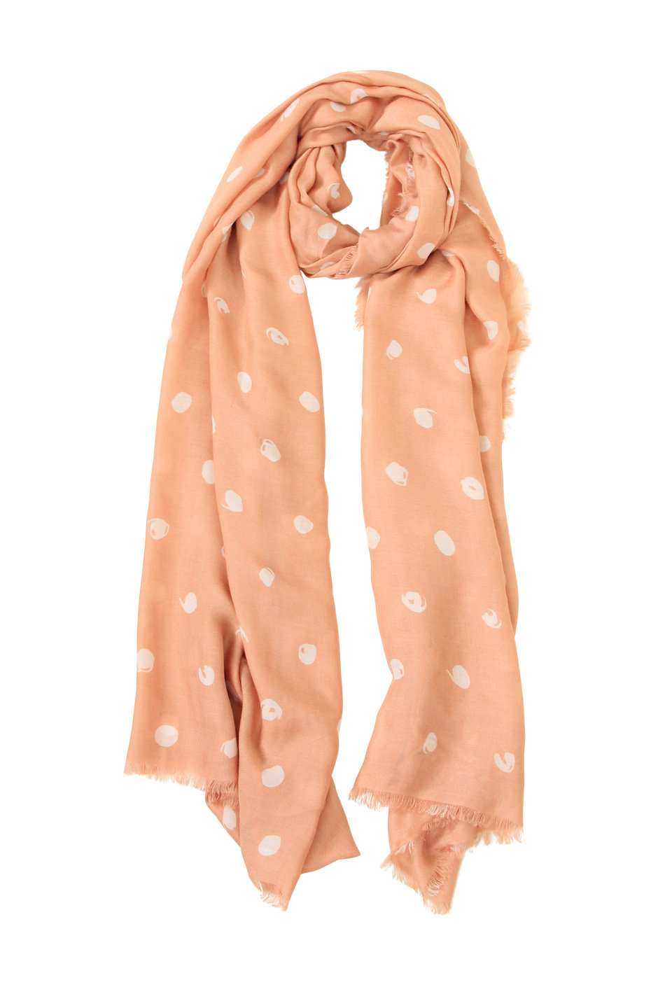 [TEST] Light Weight Spot Frayed Scarf